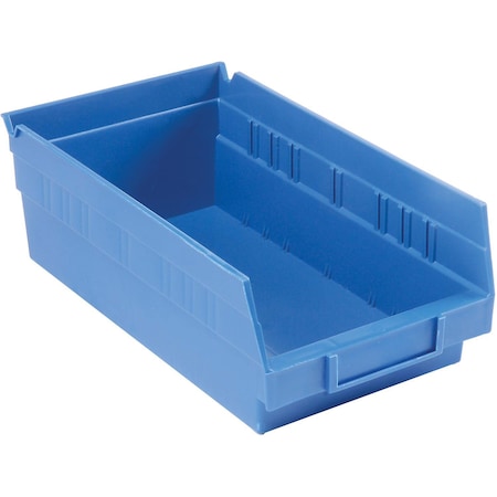 Global Industrial Storage Bin, Polypropylene, Blue, 4 in H 184838BL
